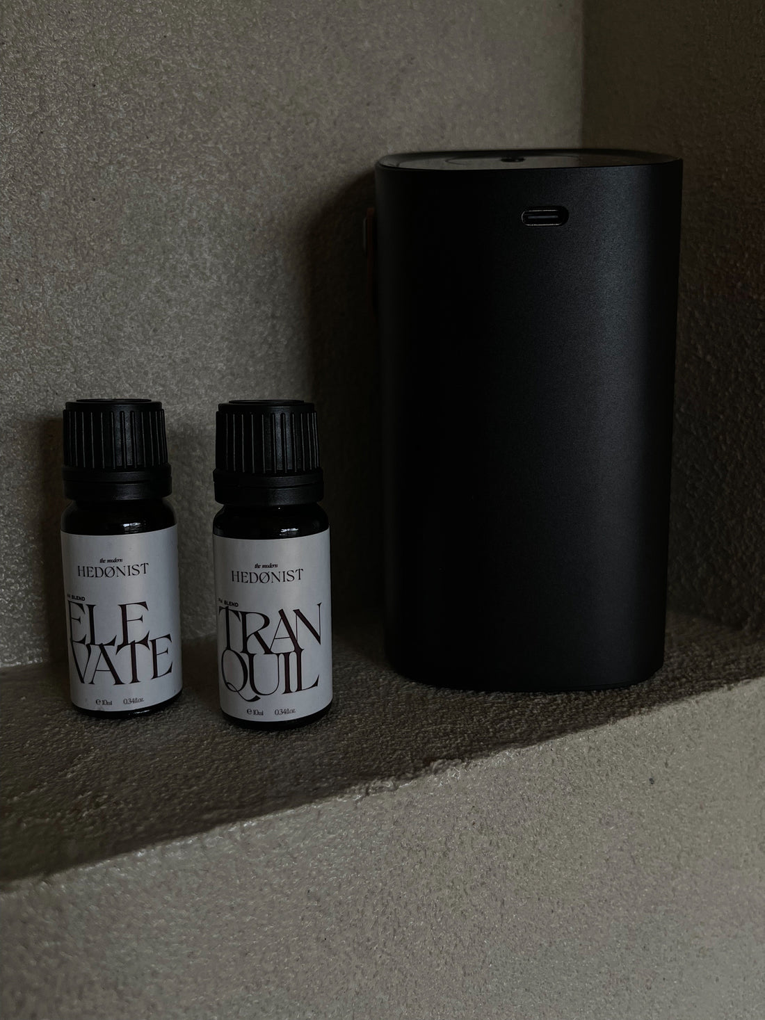 wellbeing support kit with mood boosting and relaxing essential oils